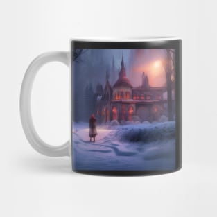 Enchanted Little Town - Winter - Fantasy Illustration Mug